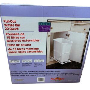 Rev-A-Shelf Pull-Out Waste Bin 20 Quart With Glides & Mounting Hardware
